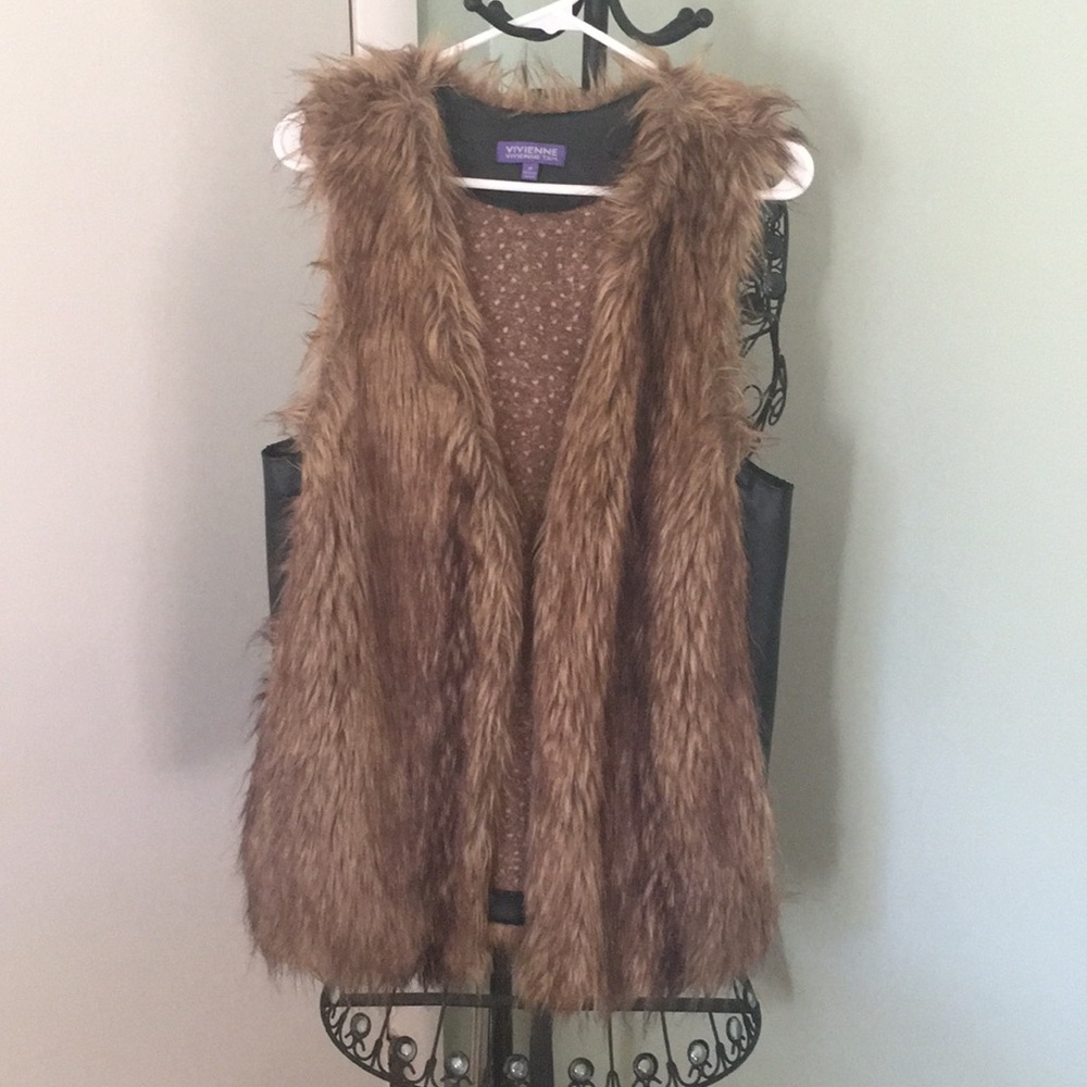 Vivian Tam faux fur vest